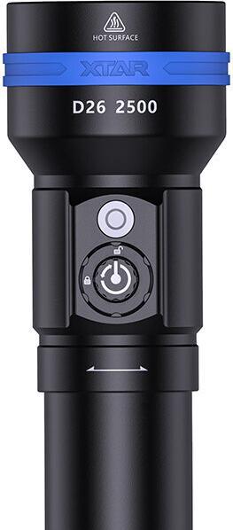 Productafbeelding Xtar LED-Tauchlampe D26 2500 LANGSET (2500 lm)