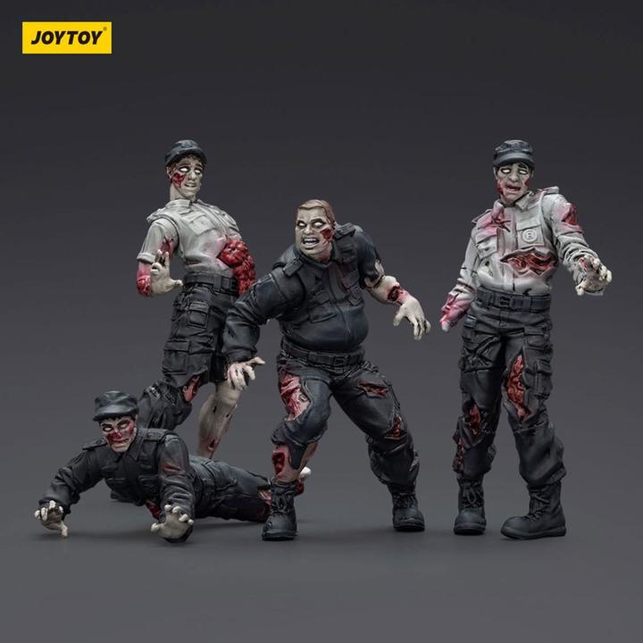 Produktbild Joy Toy Zombie Dark Source Actionfiguren 4er-Pack Security Guards 8 cm