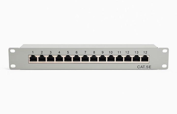 Danicom Patchpanel 10 Zoll – 12 Ports Cat5e STP