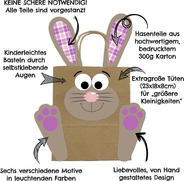 Produktbild Papierdrachen Grosse Osterhasen (12x)