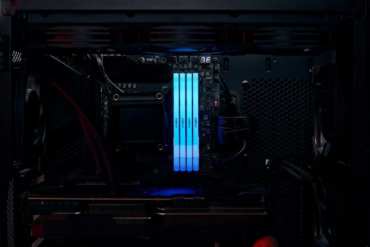 Actual product image Kingston 48GB 8800MT/s DDR5 CL42 CUDIMM Kit of 2 FURY Renegade RGB Silver (2 x 24GB, 8800 MHz, DDR5 RAM, CU-DIMM)