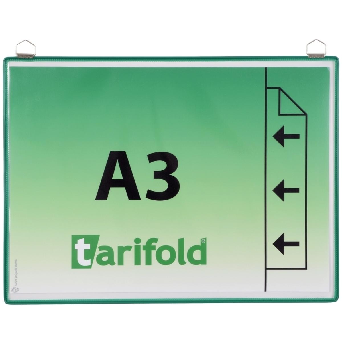 Tarifold, Zubehör Präsentieren, Hängetafeln A3 quer grün 5 Stück