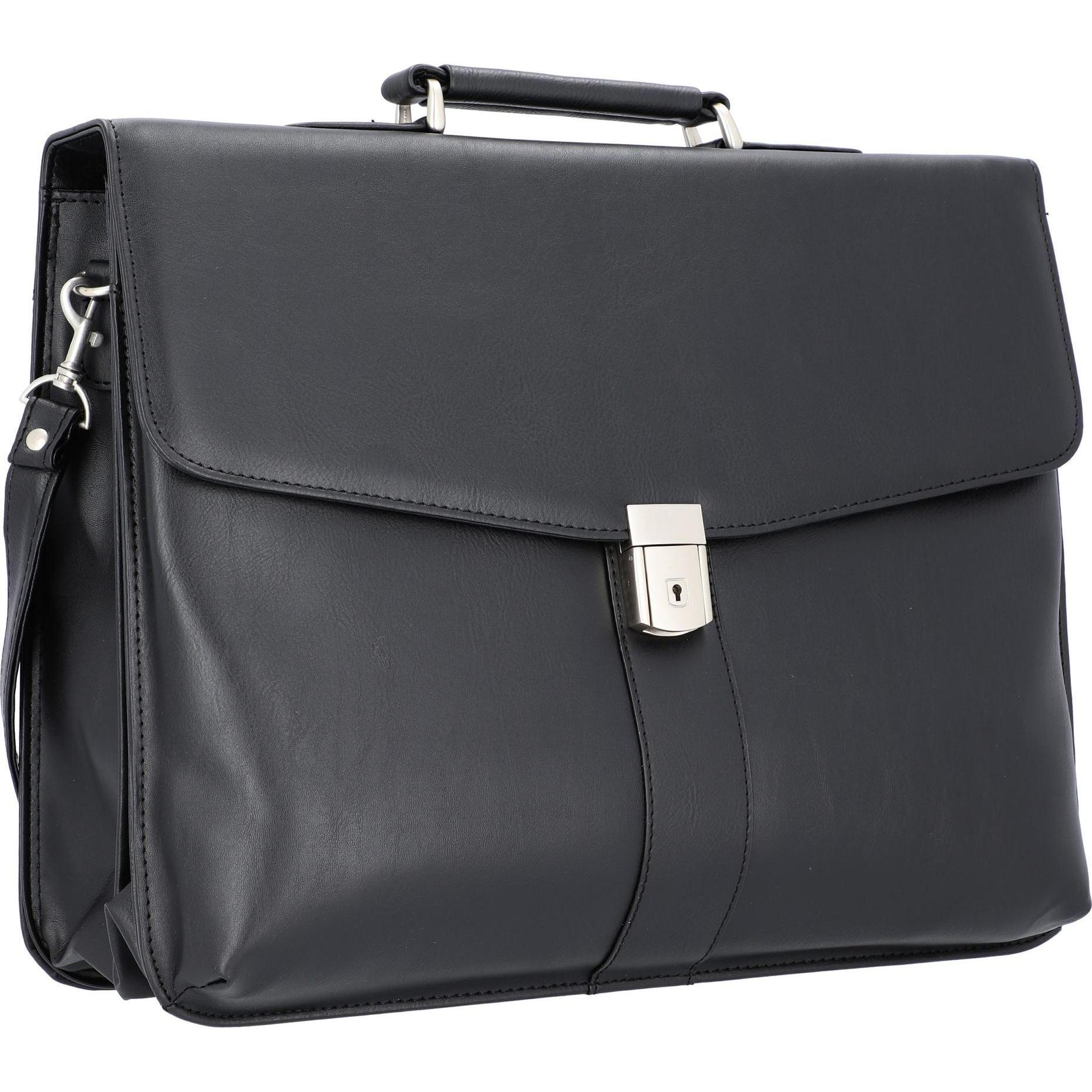 Alassio, Handtasche, Aktentasche PESCARA Lederimitat schwarz 47014, Schwarz