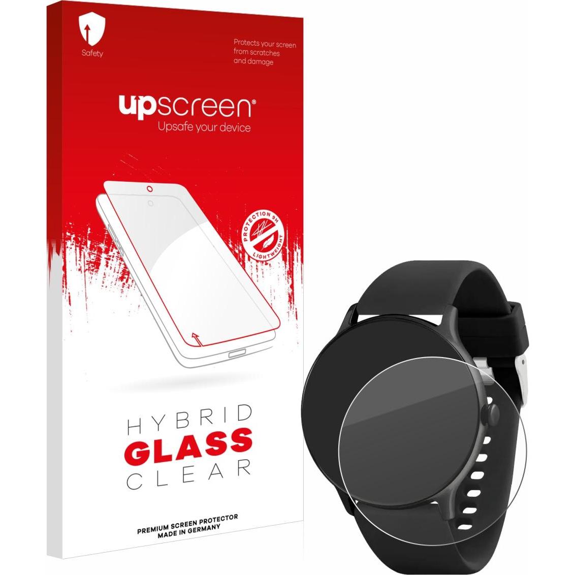 upscreen Schutzglas Schutzfolie Displayschutz Display Schutz Glas Folie klar, Smartwatch Schutzfolie, Transparent