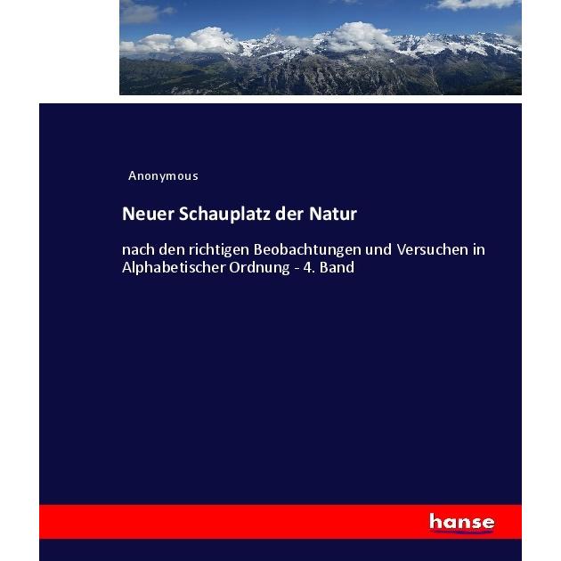 Neuer Schauplatz der Natur, Fachbücher von Heinrich Preschers