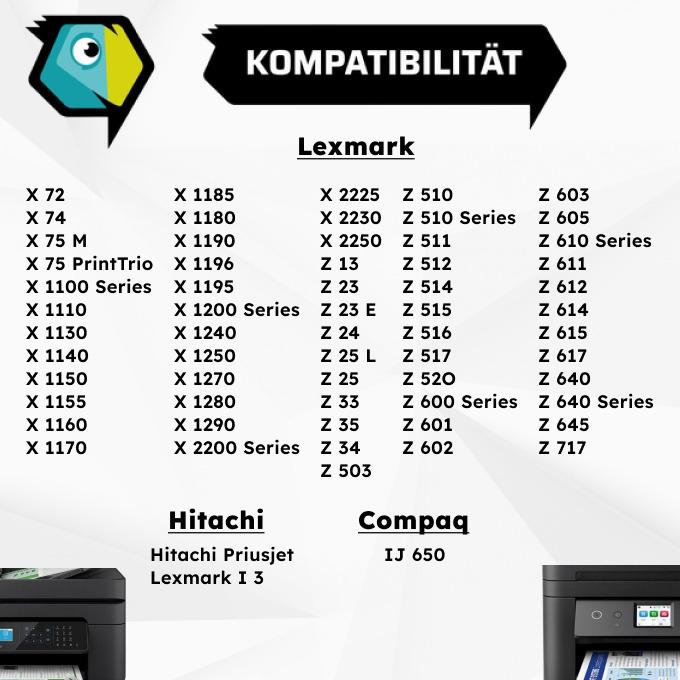 Produktbild Inkadoo Druckerpatronen kompatibel zu Lexmark 10NX217E / 17HC Druckkopfpatrone, schwarz Schwarz (BK)