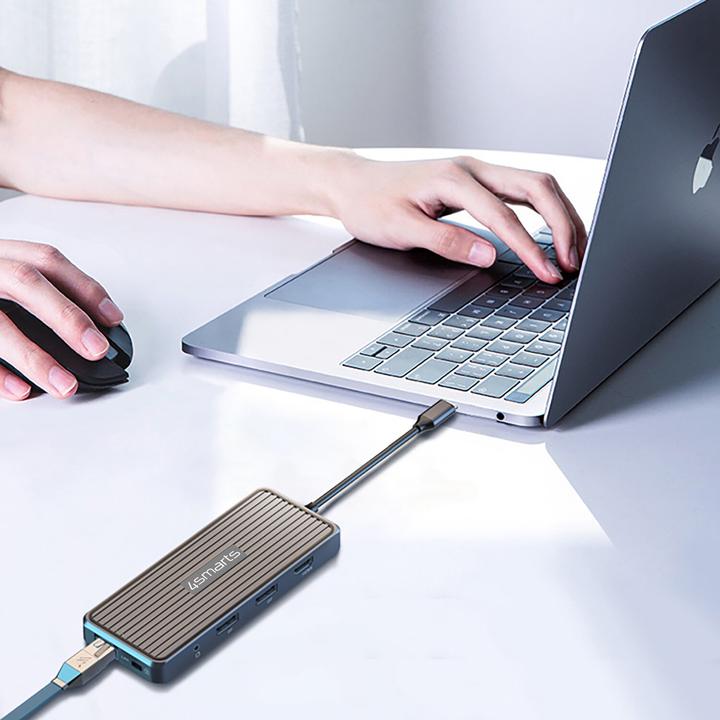 Produktbild 4smarts Dockingstation 6 in 1 Hub USB-C – HDMI/USB-A/DP/RJ-45/3.5mm (USB-C, 6 Ports)