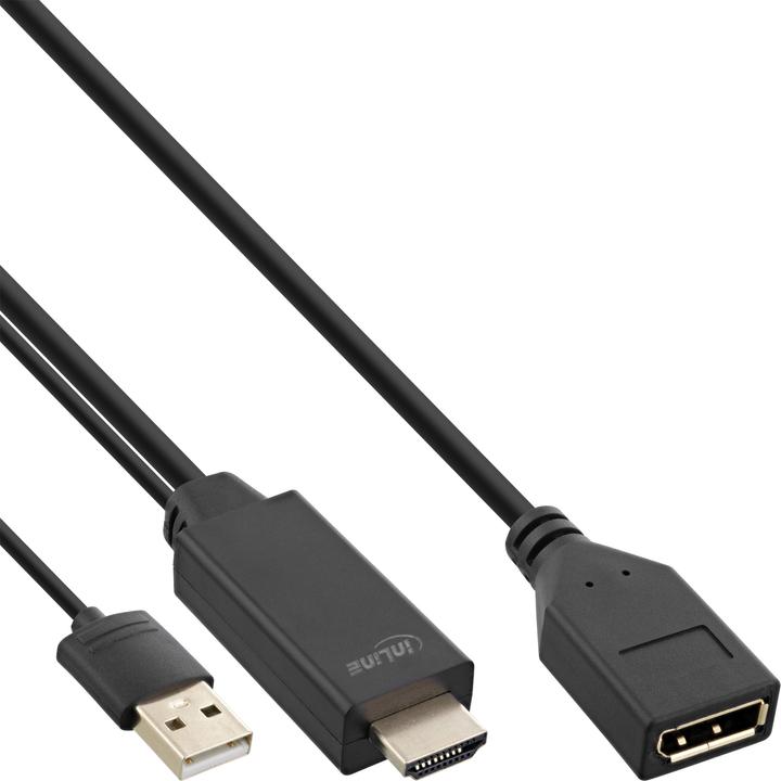 Produktbild InLine HDMI ST zu DisplayPort BU Konverter Kabel (3 m)