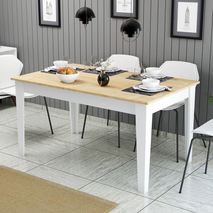 Hanah Home Milan White Oak Dining Table