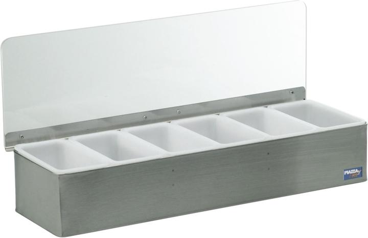 Piazza Scatola con 6 contenitori 45x15x9cm (Organizzatore di bar)