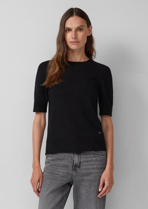 Produktbild s.Oliver Strickpullover Kurzärmeliger Strickpullover aus Viskosemix (48)