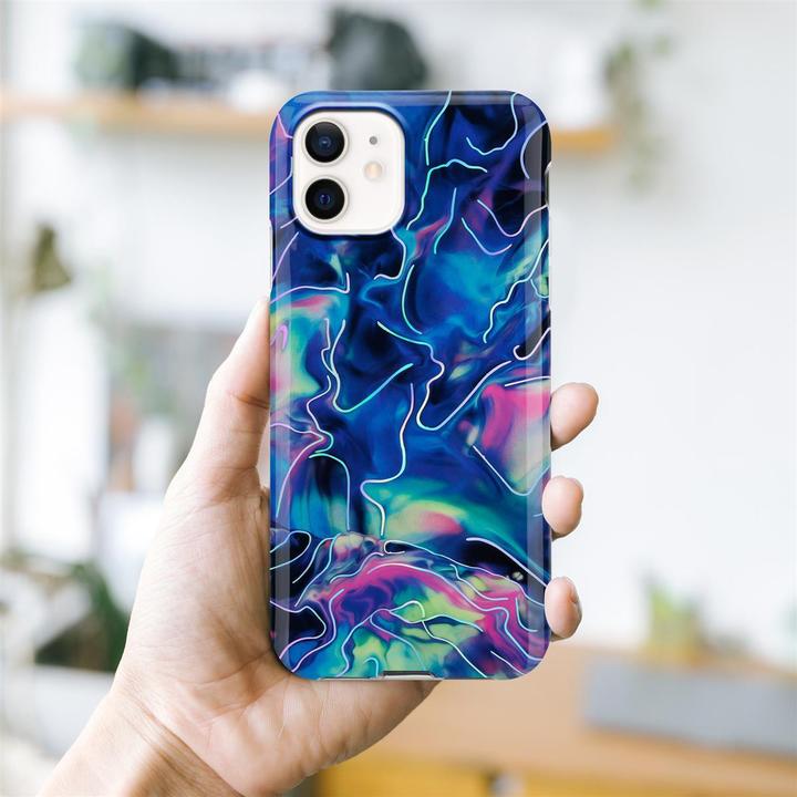 Image du produit Cadorabo Couverture IMD TPU Marbre coloré (Realme 12 Pro+, Apple iPhone 12)