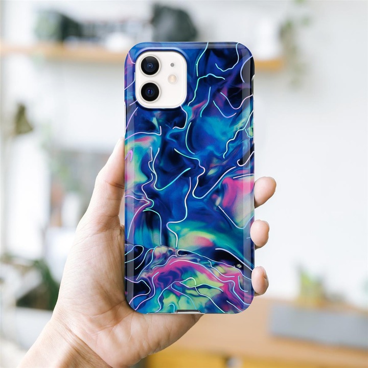 Produktbild Cadorabo IMD TPU Bunter Marmor Cover (Apple iPhone 12, Realme 12 Pro+)