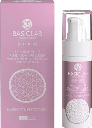 Immagine prodotto BasicLab Esteticus Serum Sprężystość e Odbudowa serum regenerujące strukturę skóry z ceramidami 1% (30 ml)