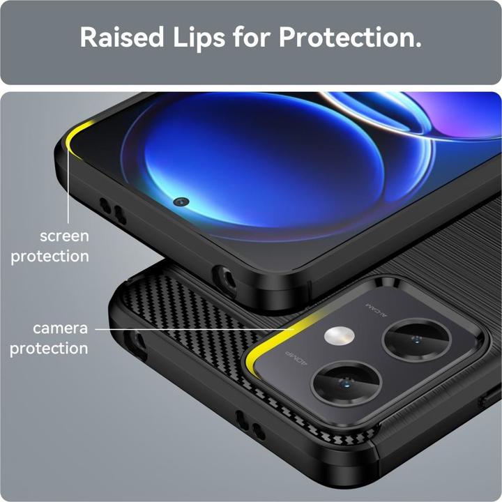 Actual product image Screenguard Xiaomi Redmi Note 12 4G Cover Carbon Brushed Soft TPU (Xiaomi Redmi Note 12)