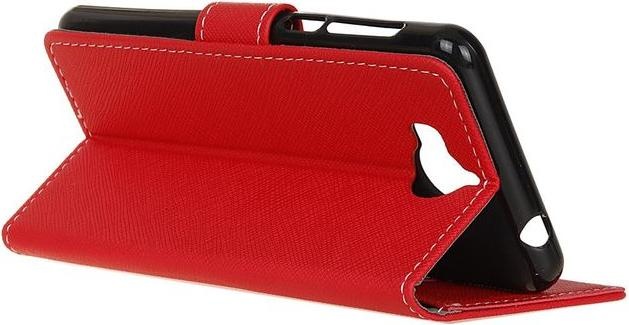 Produktbild MU Classic Leder Hülle mit Kreuzmuster (Huawei Y6 (2017), Huawei Y5 (2017))