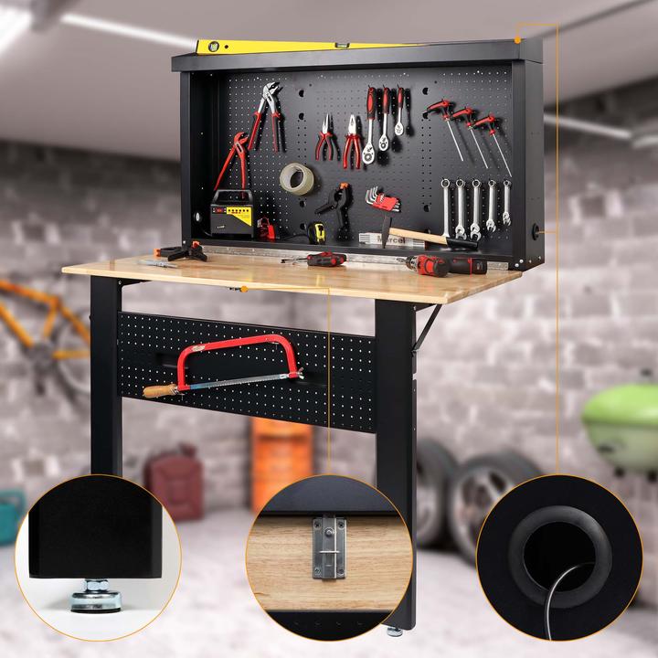 Image du produit Wiltec Werkbank zur Wandmontage (80 cm, 120.50 cm)