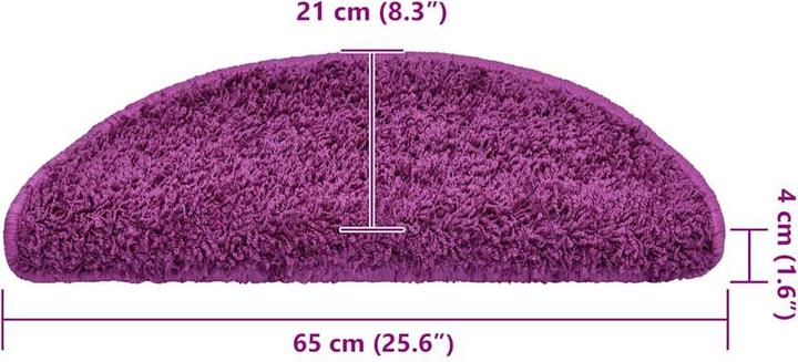Produktbild VidaXL Stufenmatten 20 Stk. Violett 65x21x4 cm (65 x 21 x 4 cm)