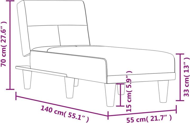 Produktbild vidaXL Braylen (Recamiere)