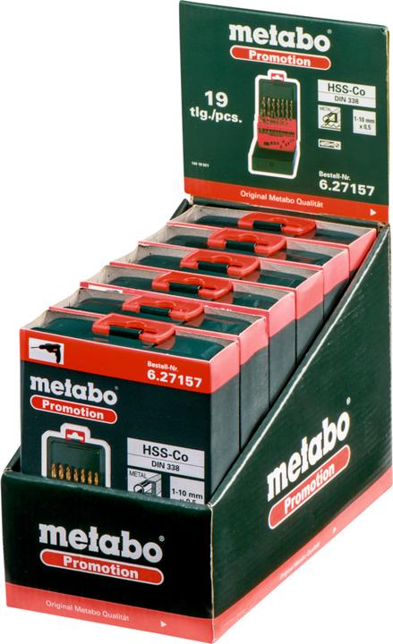 Produktbild Metabo Hss-Co (1 mm, 1.5 mm, 10 mm, 2 mm, 2.5 mm, 3 mm, 3.5 mm, 4 mm, 4.5 mm, 5 mm, 5.5 mm, 6 mm, 6.5 mm, 7 mm, 7.5 mm, 8 mm, 8.5 mm, 9 mm, 9.5 mm)