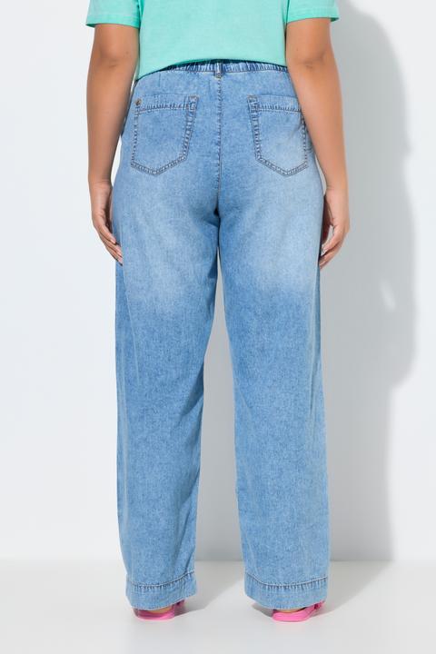 Produktbild Laurasøn Leichte Jeans, Wide-Leg, Elastikbund (44)
