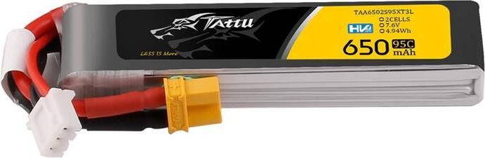 Produktbild Tattu Accumulator Lipo 2s 650mAh 95C 7.6V HV z XT30 Long-Pack (7.60 V, 650 mAh)