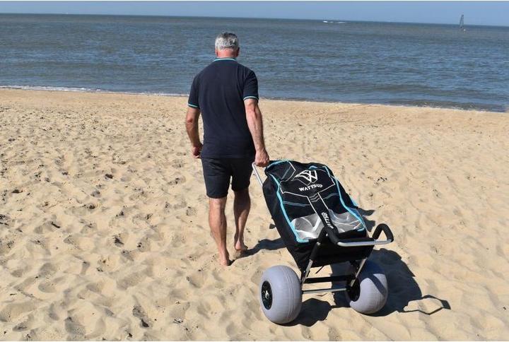 Actual product image 9WS Diable en Alu pour paddle avec roues ballon idales pour le sable