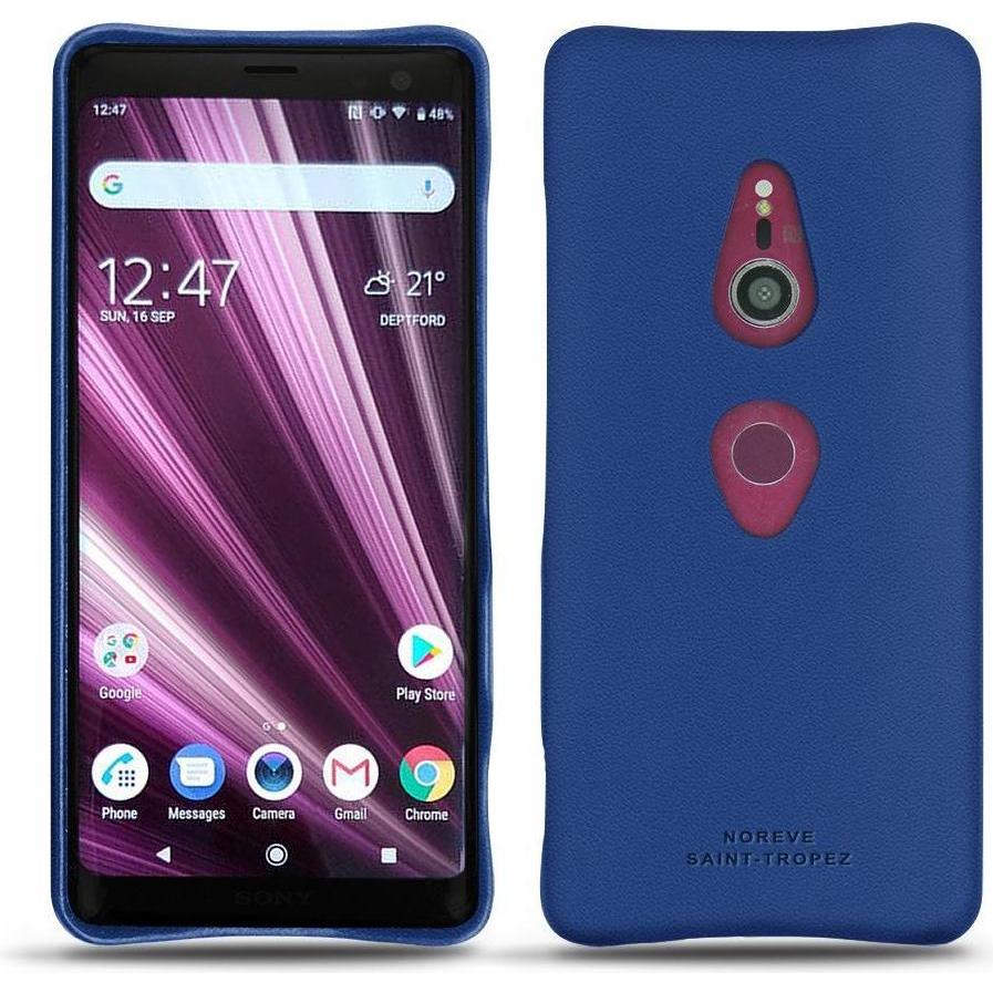 Noreve Lederschutzhülle (Sony Xperia XZ3), Smartphone Hülle, Blau