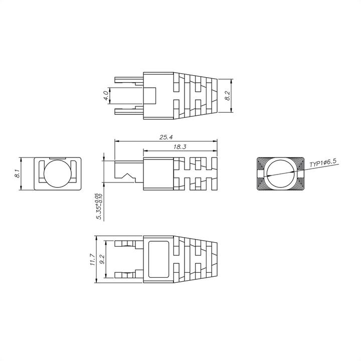 Produktbild Roline Knickschutztülle für RJ-45