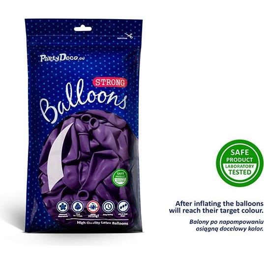 Thumbnail - Partydeco Luftballons 12cm Violett metallisch (100Stk)