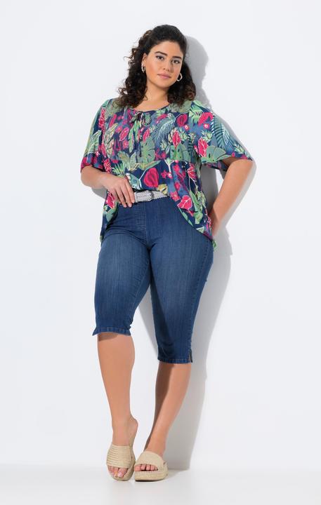 Produktbild Ulla Popken Jeans-Capri Sienna, schmales Bein, Elastikbund (50)