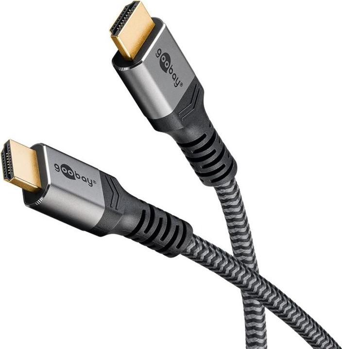 Produktbild Goobay High-Speed-HDMI-Kabel mit Ethernet, 15 m, Sharkskin Grey (15 m, HDMI, 2.0)