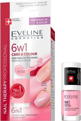 Produktbild Eveline Nail Therapy Care&Colour 6In1 Conditioner Is A Claw That Gives The Color Rose 5Ml (5 ml)