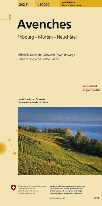 Actual product image Map 242T Avenches 1:50'000