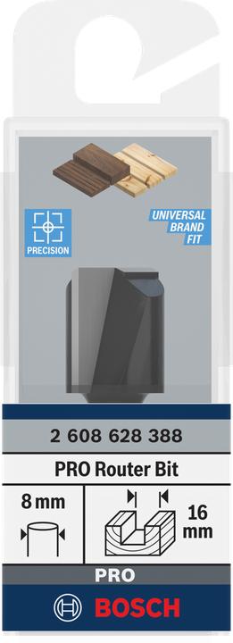 Actual product image Bosch Professional Zubehör Groove cutter, 8 mm, D1 16 mm, L 19.6 mm, G 51 mm. For hand milling cutters