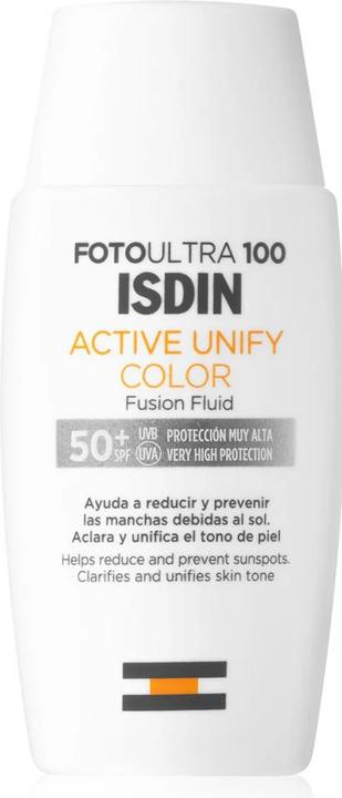 Actual product image Isdin Fotoultra 100 Active Unify Colour (Sun cream face, SPF 50+, 50 ml)