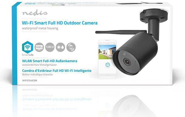 Actual product image Nedis WLAN Smart IP Camera WIFICO40CBK (1920 x 1080 Pixels)