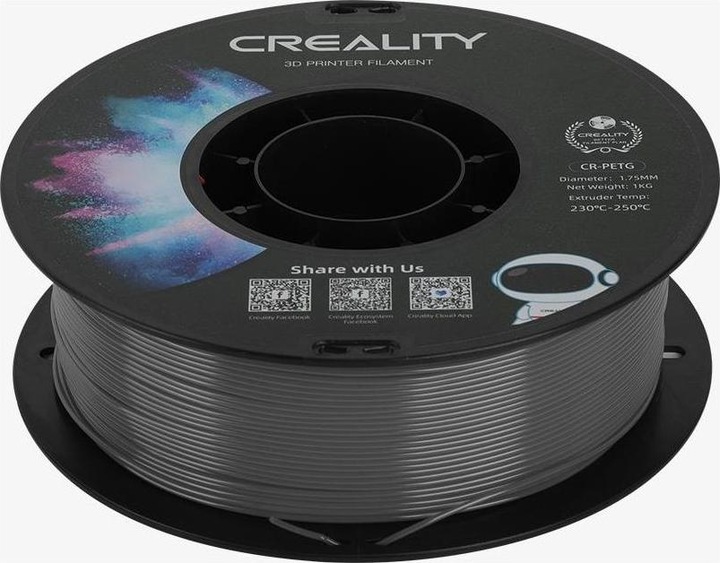 Creality Filament (PETG, 1.75 mm, 1000 g, Grigio)
