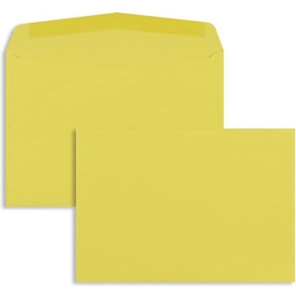 Blanke, Briefumschlag, Briefumschläge 120x176mm 80g/qm gummiert VE=1000 Stück intensivgelb (1000 x)