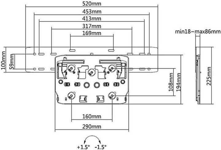 Produktbild Multibrackets Wandhalterung Samsung Q Serie (Wand, 75", 50 kg)