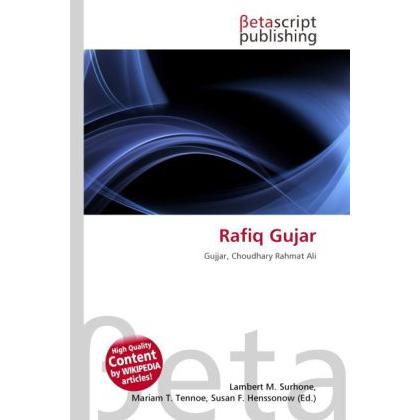 Rafiq Gujar, Fachbücher von Lambert M. Surhone, Mariam T. Tennoe, Susan F. Henssonow