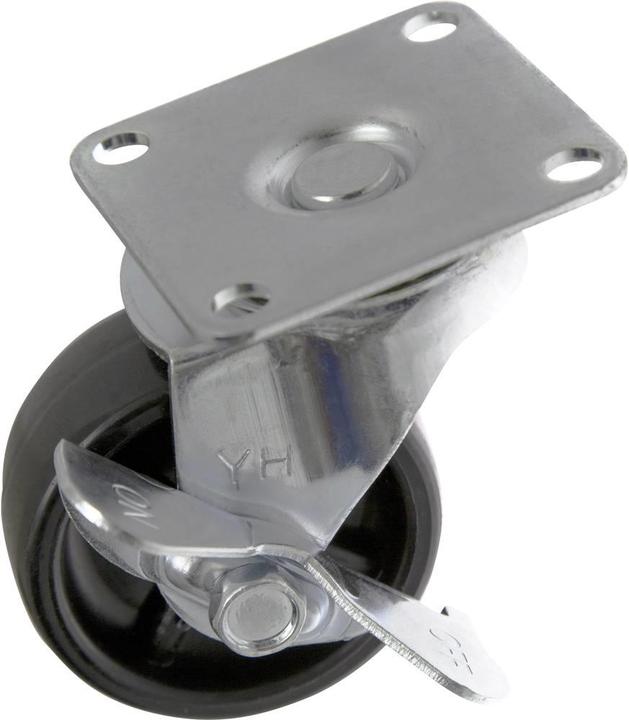 Toolcraft Swivel castor Brake Screw-on plate