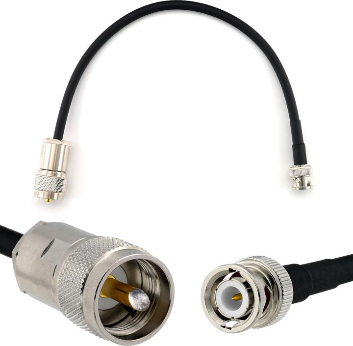 Produktbild Rangeful BNC Male to PL259 50cm UHF Coaxial Cable??? HF240 (LMR240 equivalent) HF240-BNCM-PL-0.5
