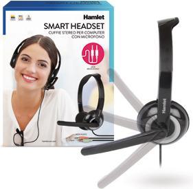 Produktbild Hamlet Smart Headset Computer-Headset mit einstellbarem Mikrofon 3,5 mm Klinkenanschluss (Keine Geräuschunterdrückung, Kabelgebunden)