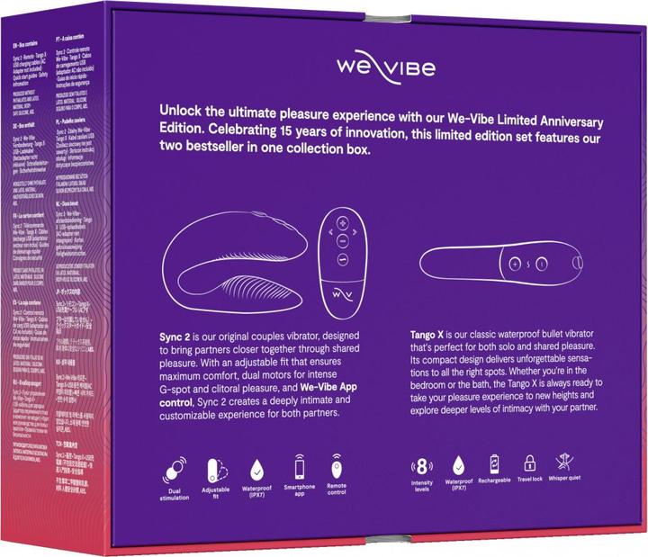 Actual product image We-Vibe Toy set "15th Anniversary Collection" with Sync 2 and Tango X