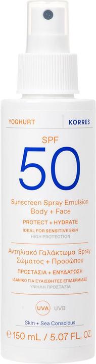 Immagine prodotto Korres Emulsione solare spray allo yogurt viso e corpo SPF 50 (Spray solare, SPF 50, 150 ml)