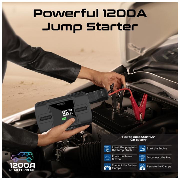 Immagine prodotto ProMate PatrolPack-3 Hochleistungs-Auto-Starter (1200 A, 12000 mAh)