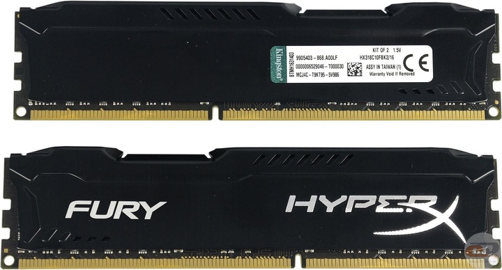 Actual product image HyperX Fury (2 x 8GB, 1866 MHz, DDR3-RAM, DIMM)