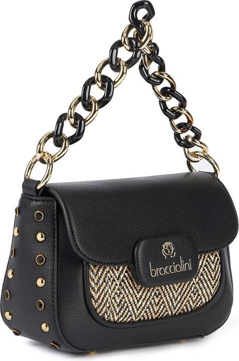 Actual product image Braccialini **Damen Schultertasche - Edera Pro Modell - Polyester + Pu** - 20.0 X 14.0 X 8.0 Cm