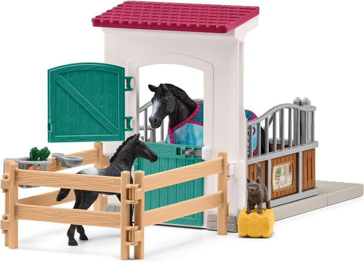 Image du produit Schleich Box pour chevaux avec jument et poulain